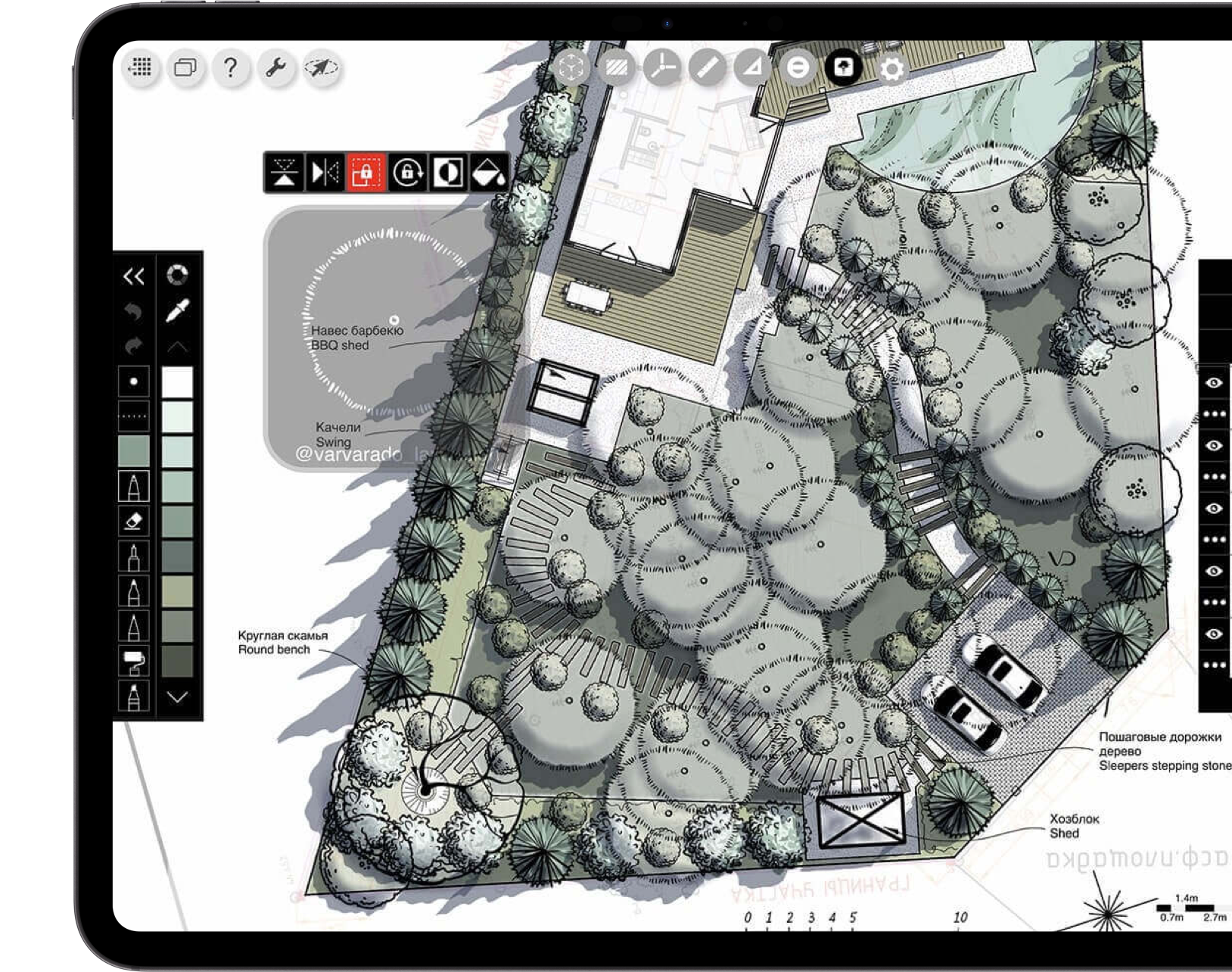 Morpholio Trace: Best iPad App architecture landscape and interior design_draw to scale
